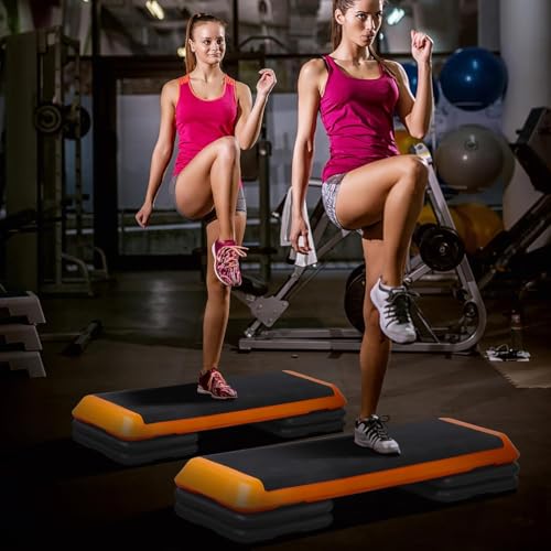 43'' Adjustable Aerobic Step Platform with 4 Stackable Risers Z147