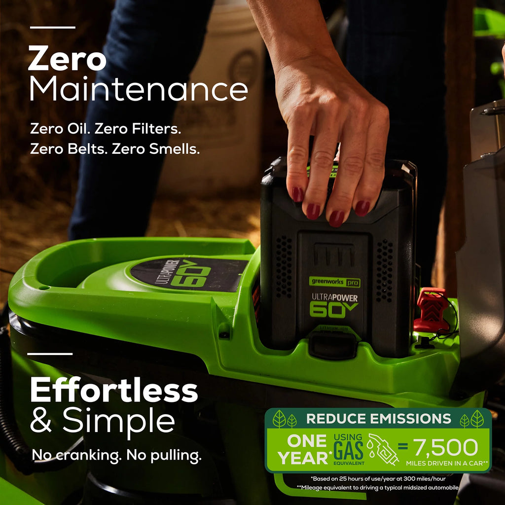 60V 21 Cordless Brushless Lawn Mower with Battery & Charger S8665