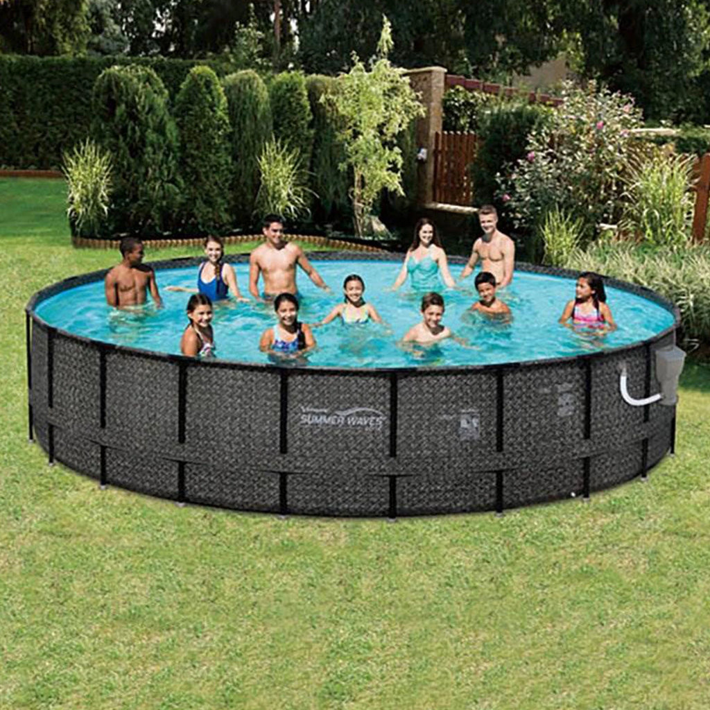 20ft x 48in Above Ground Frame Swimming Pool Set with Pump E762601