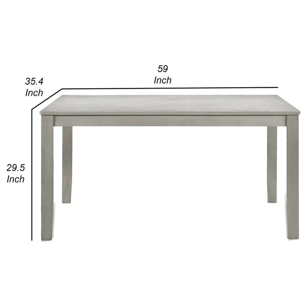 59 Inch Rectangular Wood Dining Table D40031