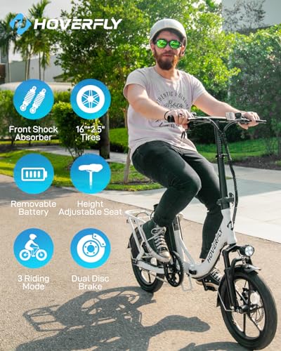 16" Folding Electric Bike with Removable Battery U9677