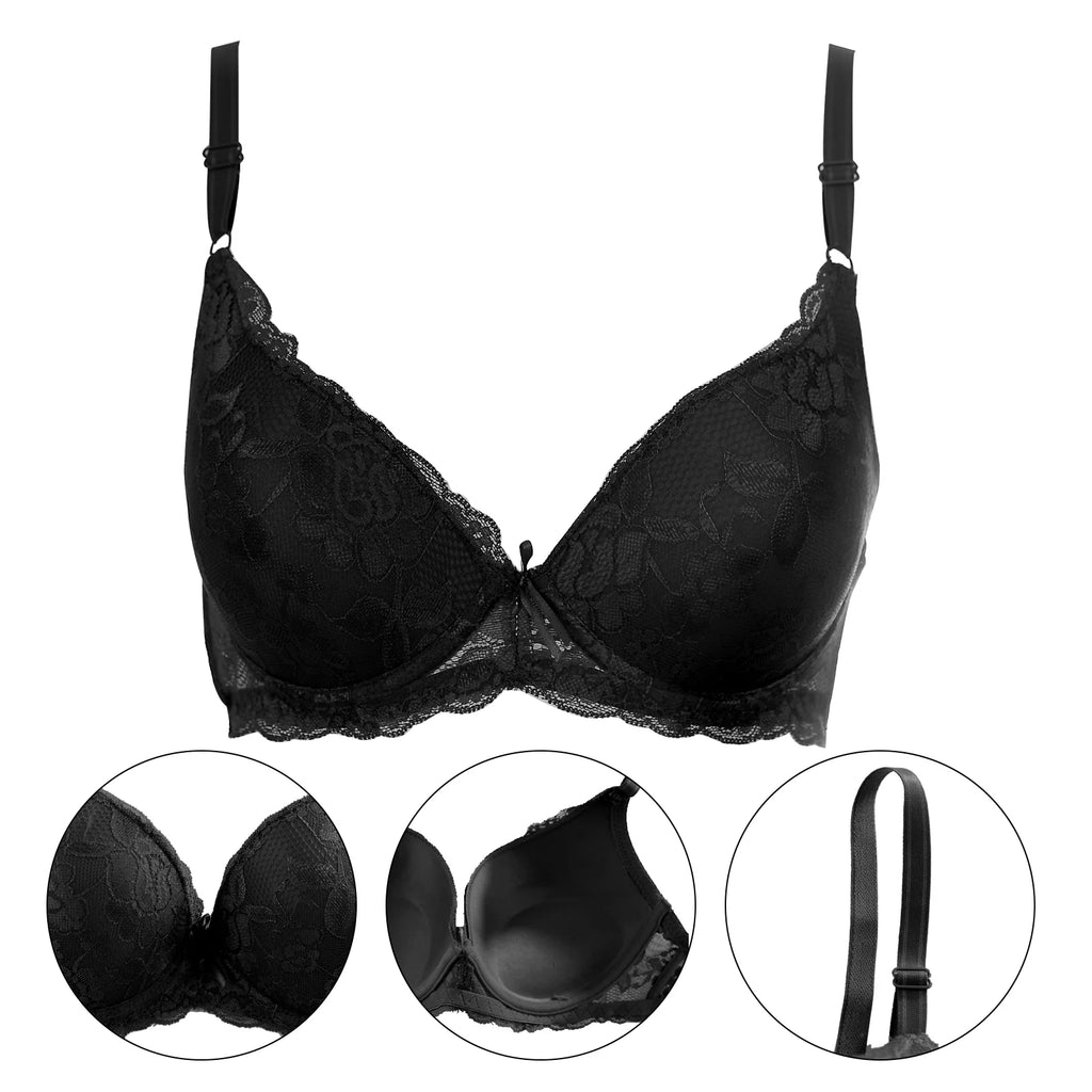 38C Underwire Push Up Lace Padded Bra F9011