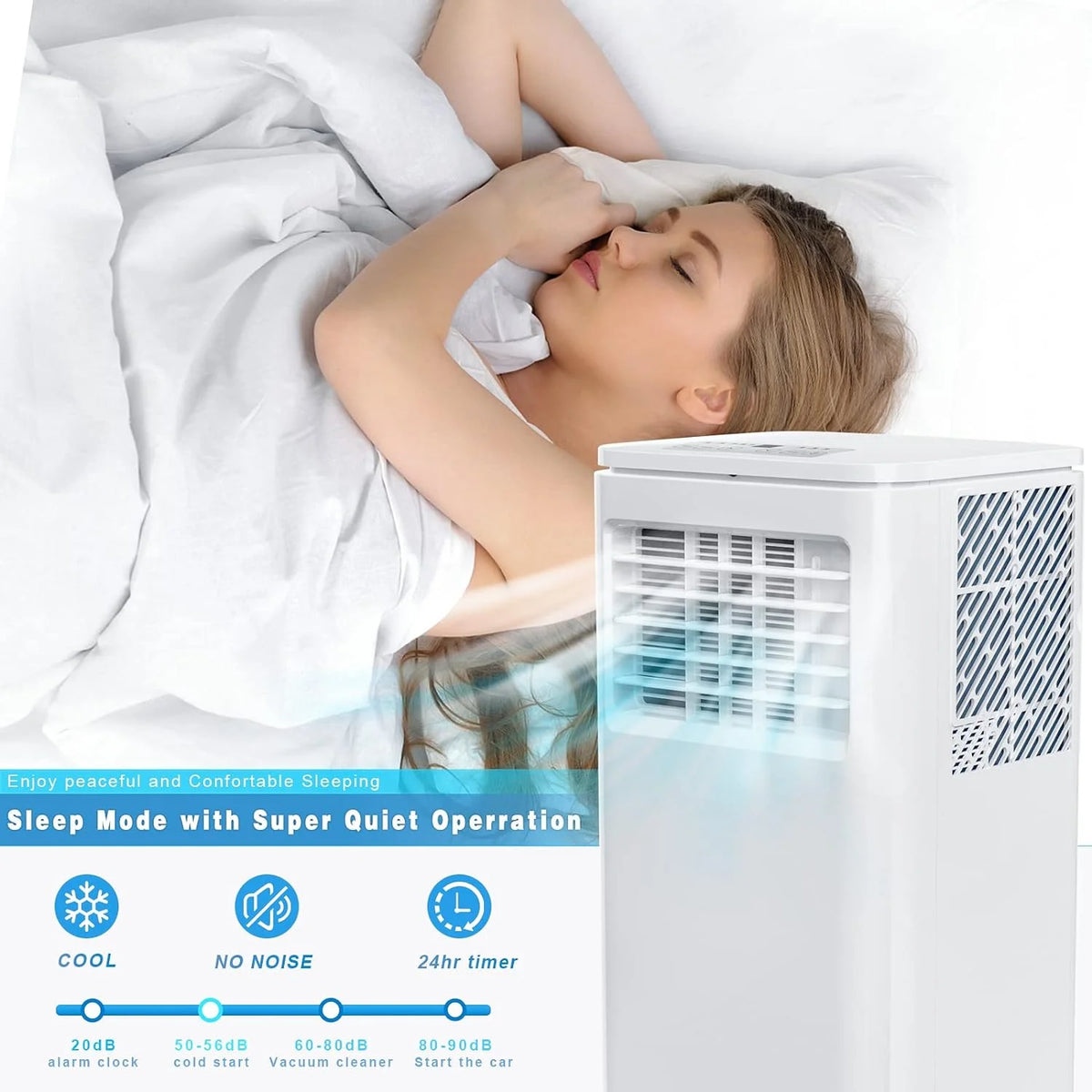 8000 BTU Portable Indoor Air Conditioner with Remote Control X8641
