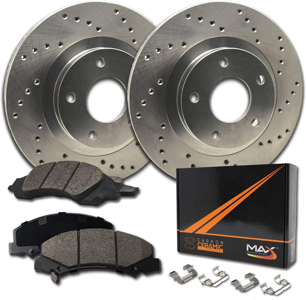 Max Brakes Premium XD Rotors with Carbon Ceramic Pads V350504