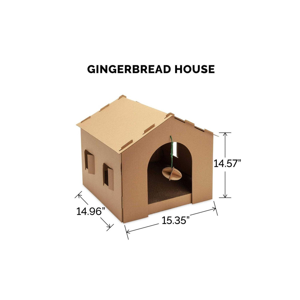 Corrugated Cat Scratcher House with Catnip H516