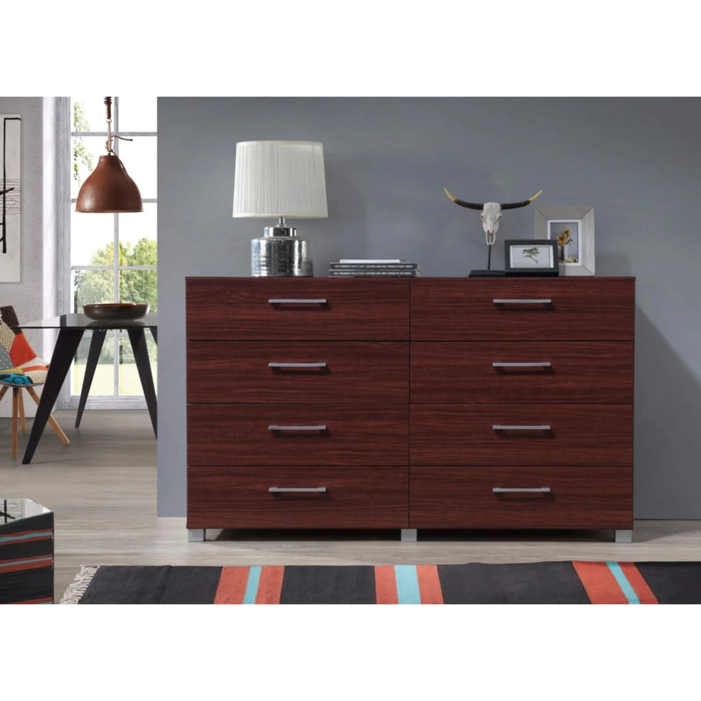 8 Drawer Mahogany Brown Dresser S29418