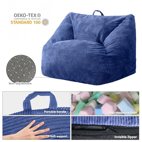 Black Memory Foam Bean Bag Chair W691