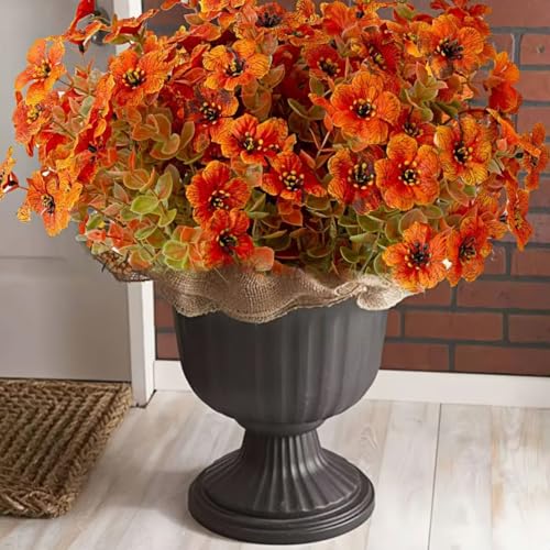 12 Bundles Artificial Autumn Violets PE Silk E922