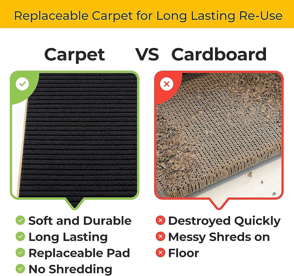 2-in-1 Cat Ramp & Cat Scratcher with Replaceable Carpet G859