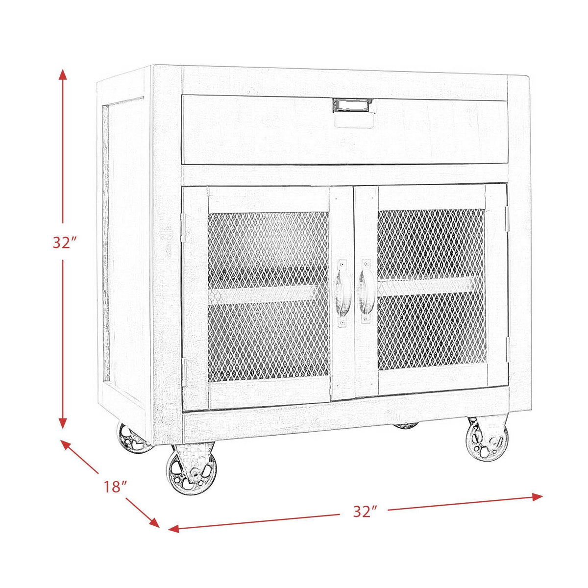 Blue 2-Door Accent Chest M2415