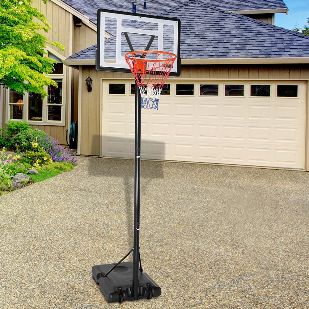 8ft-10ft Portable Basketball Hoop System with Wheels N137