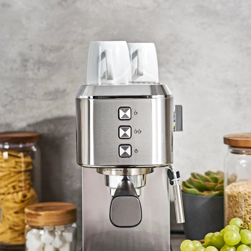 Slim Espresso Machine with 20 Bars of Pressure Stainless Steel A1421