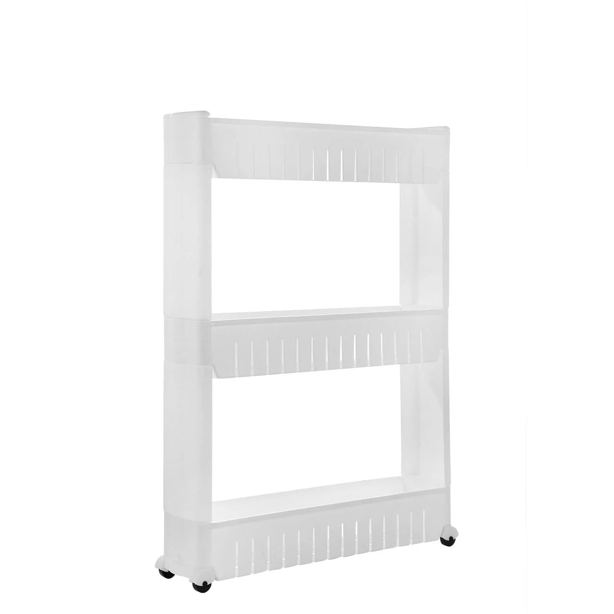 3 Tiers Slim Cart Narrow Space Shelf White X64521