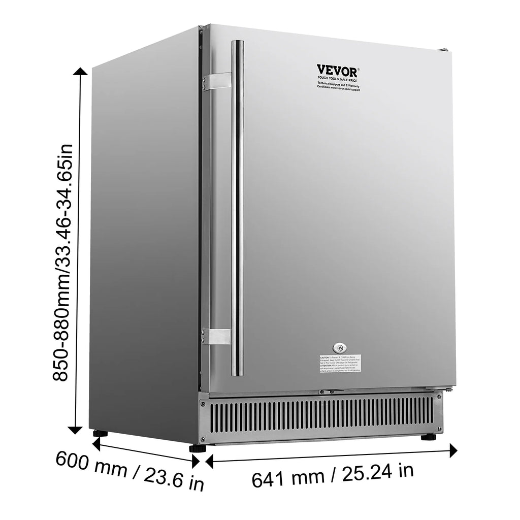 24 Outdoor Beverage Refrigerator 185QT Stainless Steel B279363