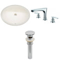 19.75 in. Oval Undermount Sink Set Biscuit A76948