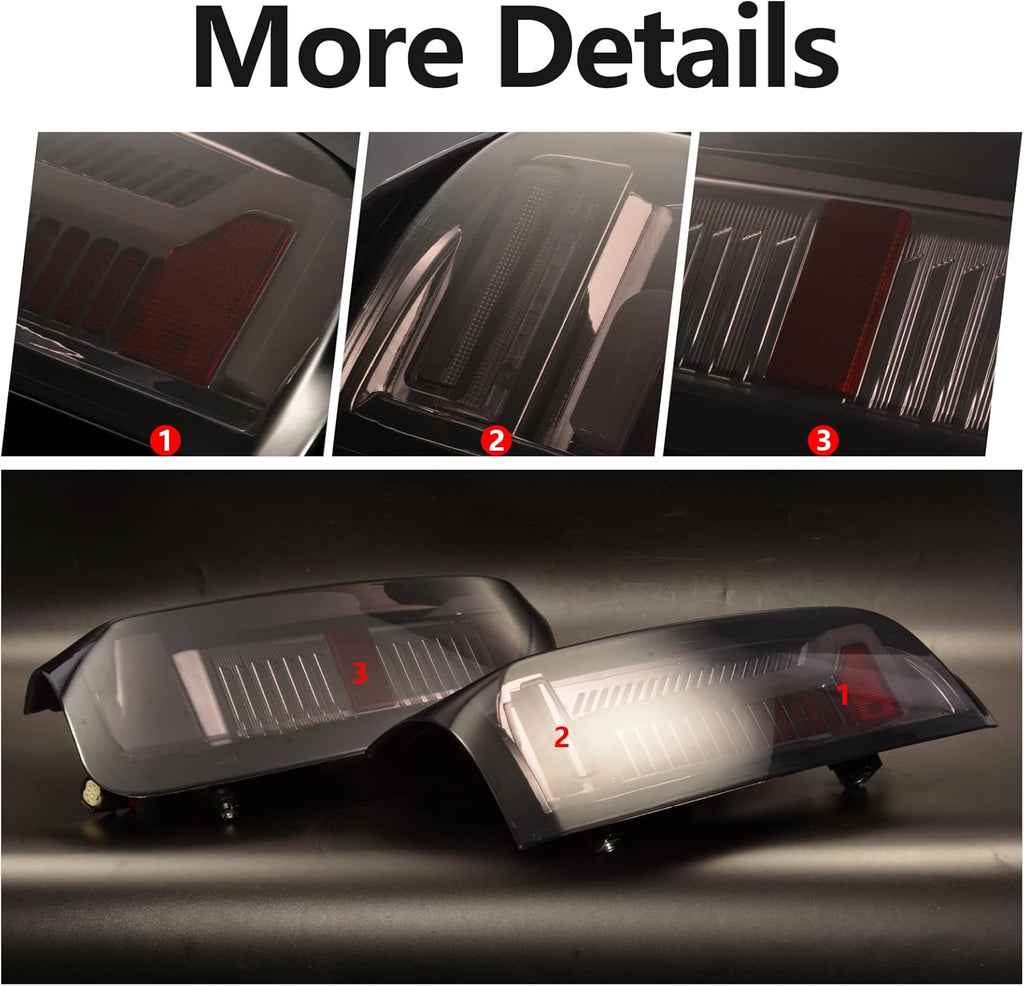 Black Smoked Lens LED Tail Lights A438911