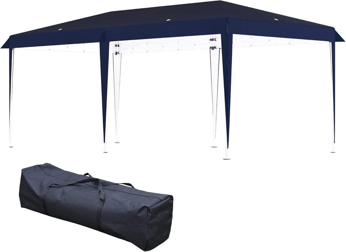 10' x 20' Heavy Duty Pop Up Canopy with Carry Bag, Blue F6019