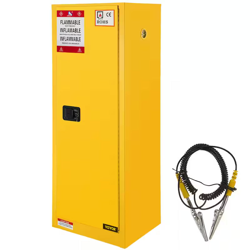 Yellow Galvanized Steel Safety Cabinet U938