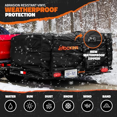72"x36"x6" Folding Trailer Hitch Cargo Carrier with Waterproof Cargo Bag Z762