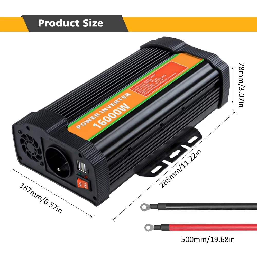 16000 Watts Power Inverter Converter DC 12V to AC 110V U569220