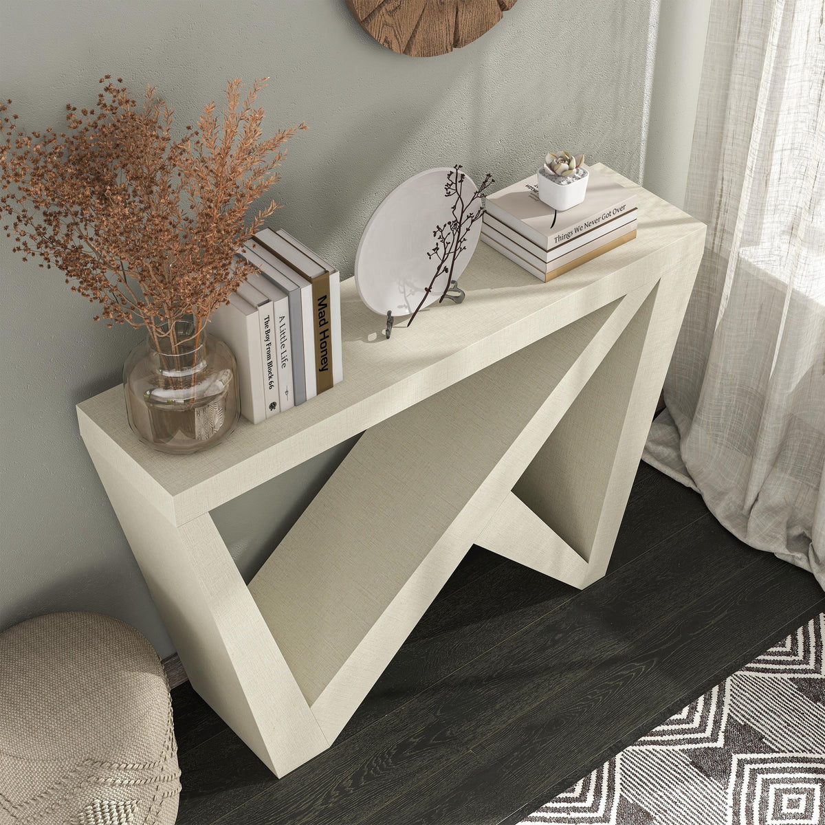 Contemporary Decorative Console Table with W-Shaped Legs B361181