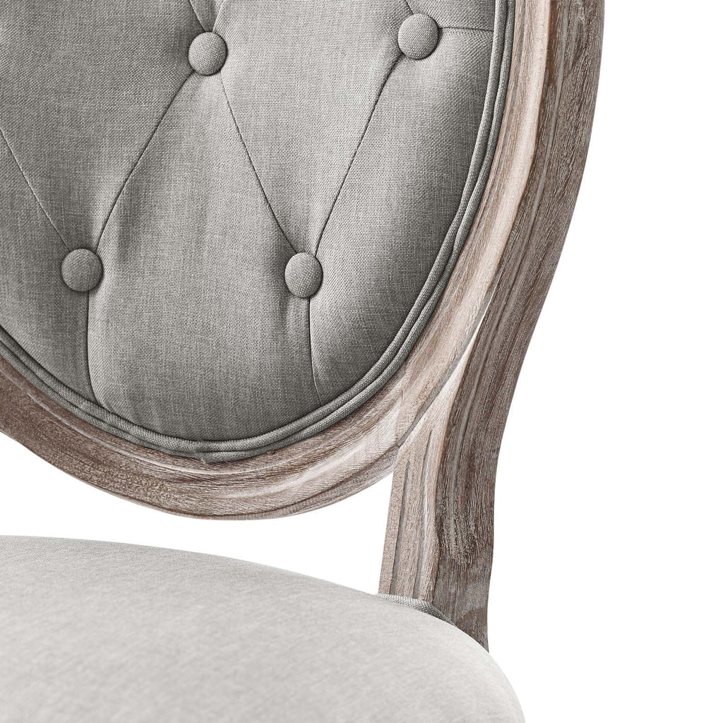 Light Grey Fabric Wood Dining Chair Z654479