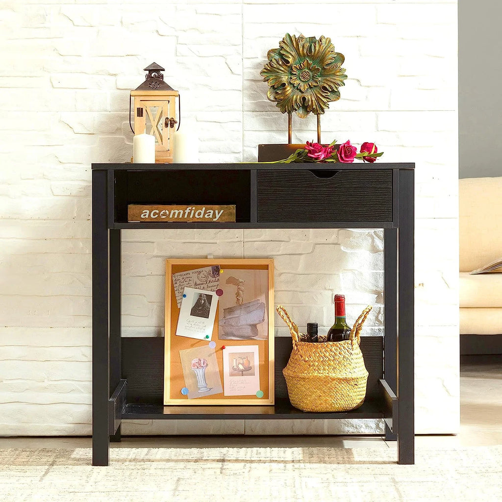 Black 32 inch Computer Desk with Drawers F995228