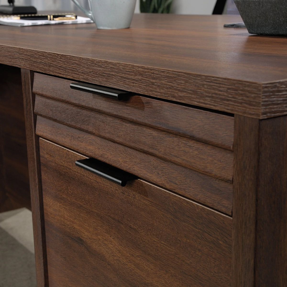 72" L-Shaped Engineered Wood Computer Desk A944
