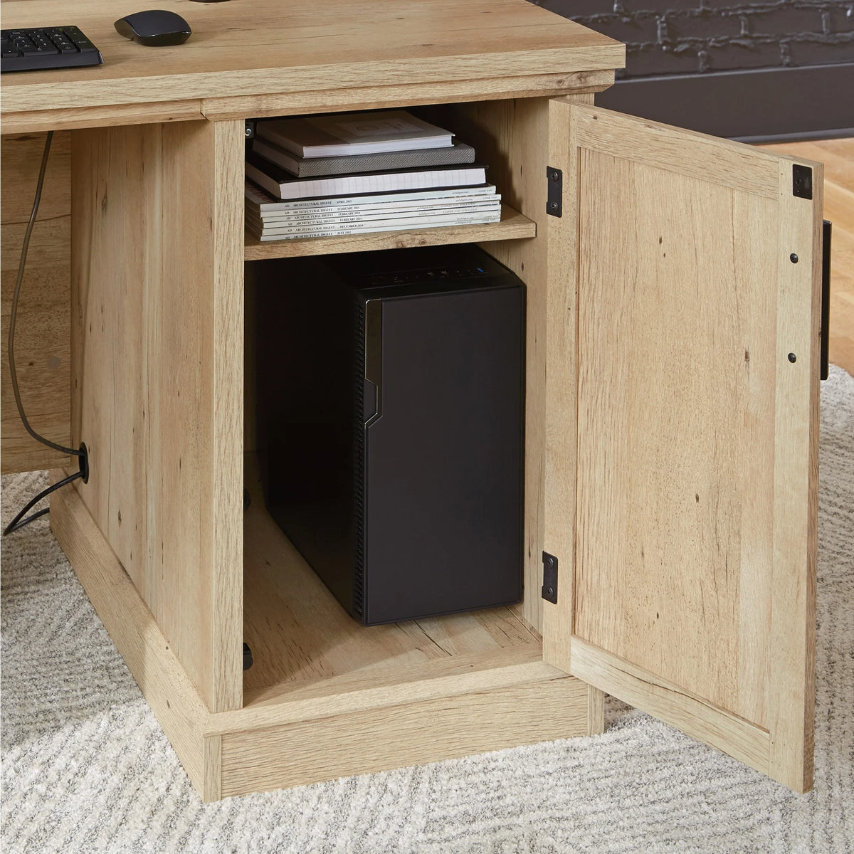 60" Engineered Wood Double Pedestal Desk I445803
