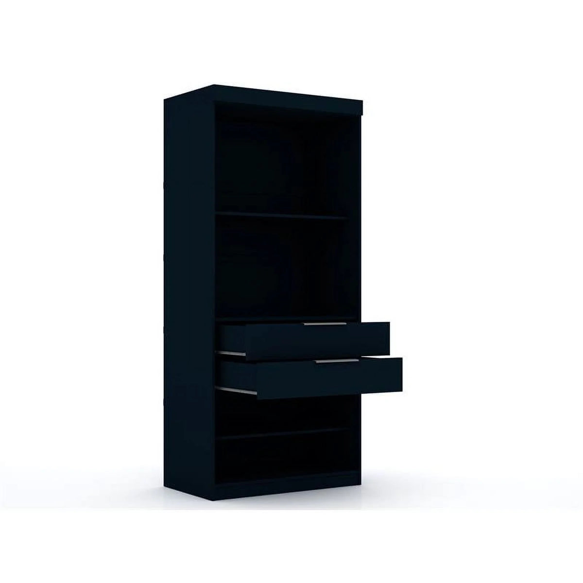 Blue Wood Sectional Corner Wardrobe Closet W324