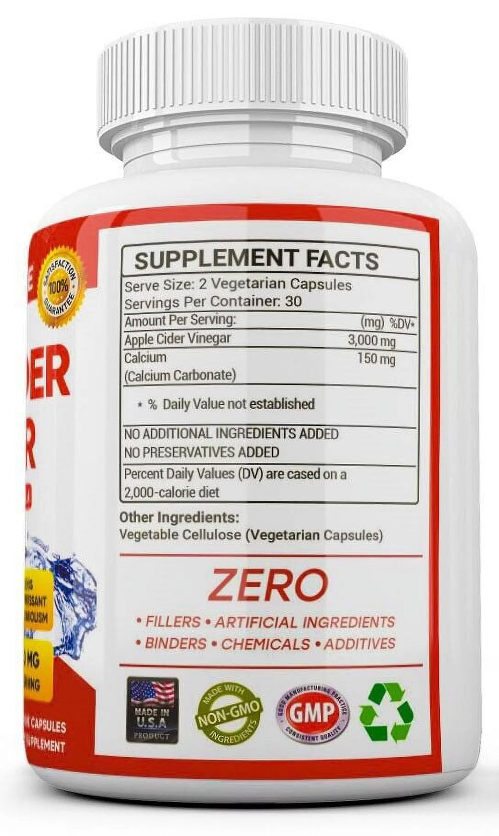 Apple Cider Vinegar 3000mg 60 Capsules 3 Pack Y92783