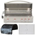 44 in. Propane Gas Grill 3 Piece Package H317495