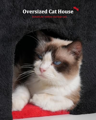 Beige Cat Tree Tower with Perch and Scratching Post Q8630