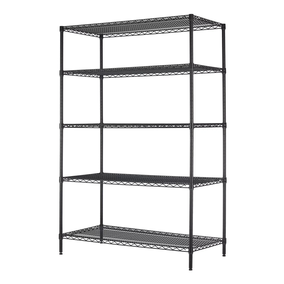 Steel 5-Tier Storage Shelf Unit Black X360