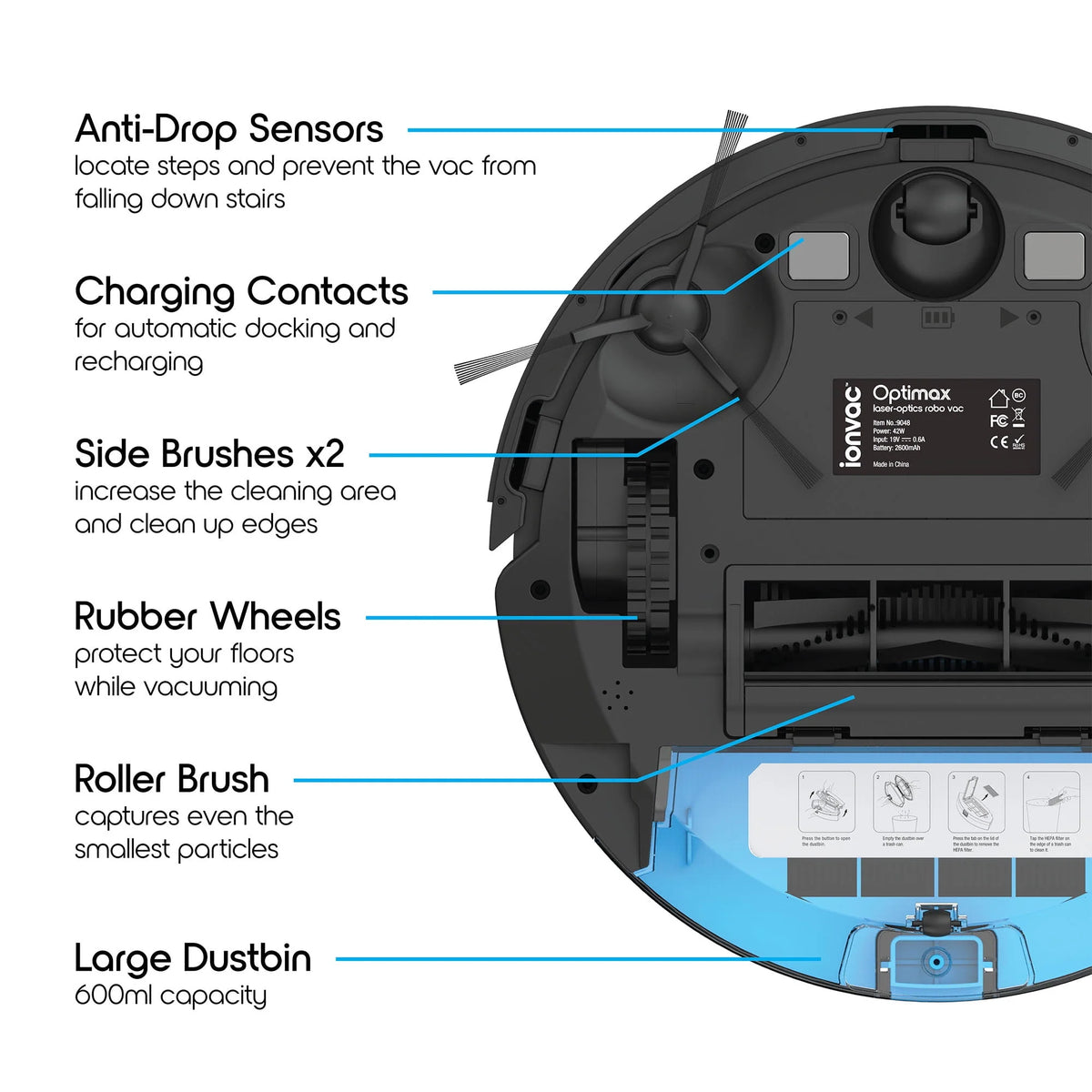 Wi-Fi Laser Mapping Robot Vacuum Cleaner R40822
