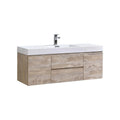 60 in. Single Sink Wall Mount Nature Wood Bathroom Vanity U103