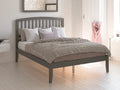 King Platform Bed with Open Foot Board in Grey D832952