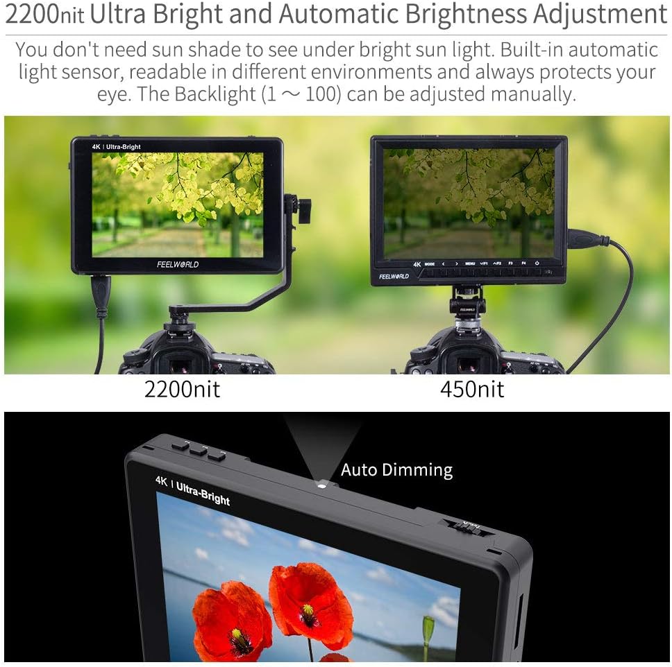 7 Inch 2200nit SDI Touch Screen Camera Field Monitor B56077