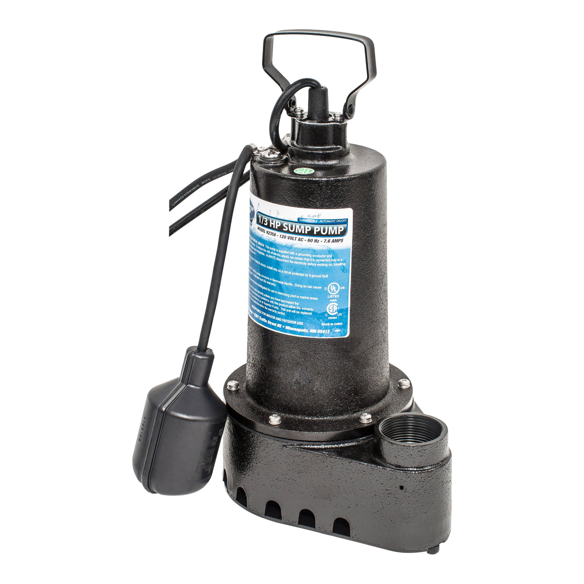 1/3 HP Cast Iron Sump Pump N10952