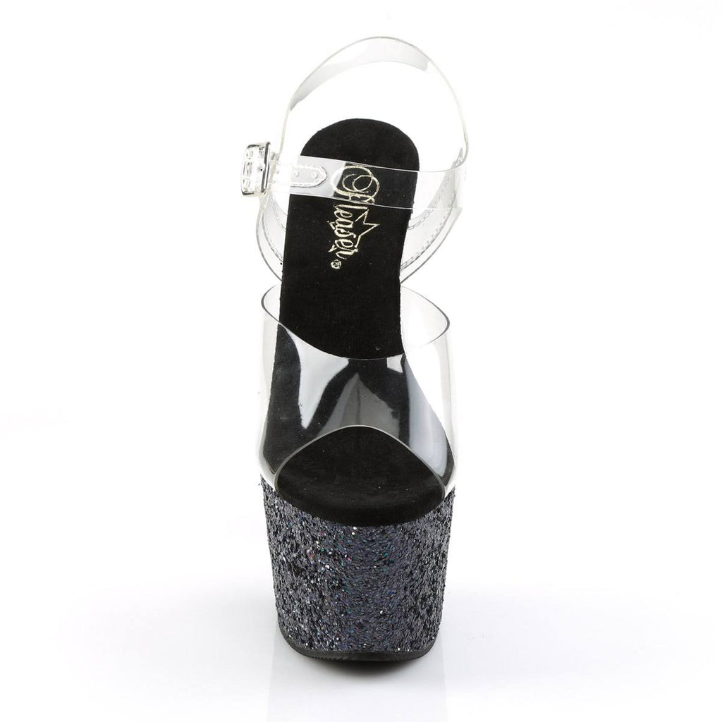 Clear Silver Multi Glitter Shoes L954