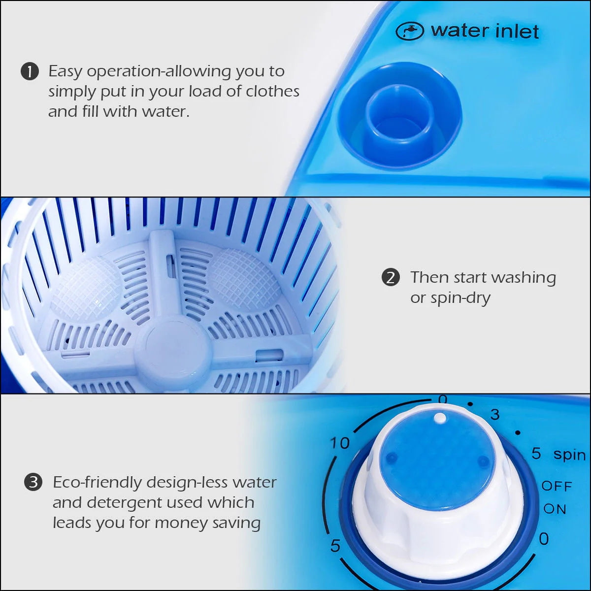 Portable Mini Compact Washing Machine L6115