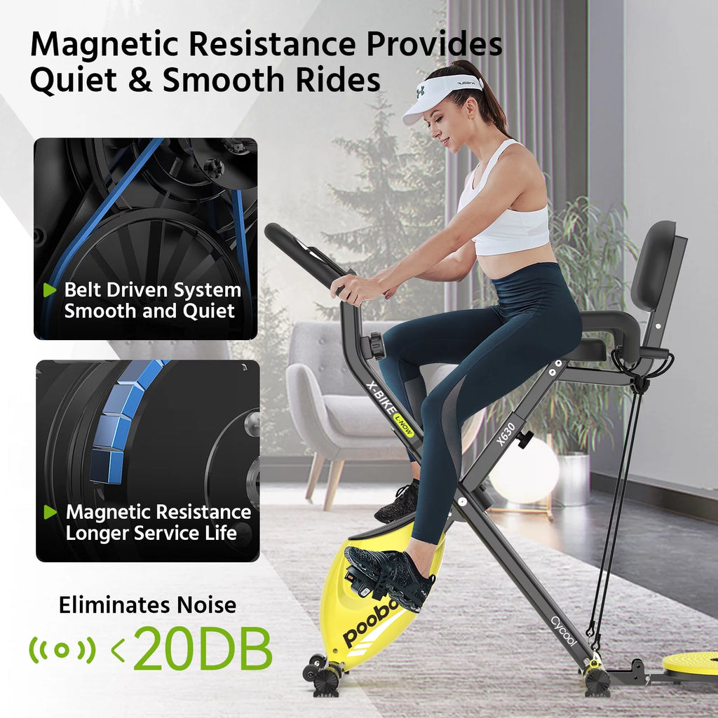 4in1 Folding Exercise Bike Stationary Magnetic H73854