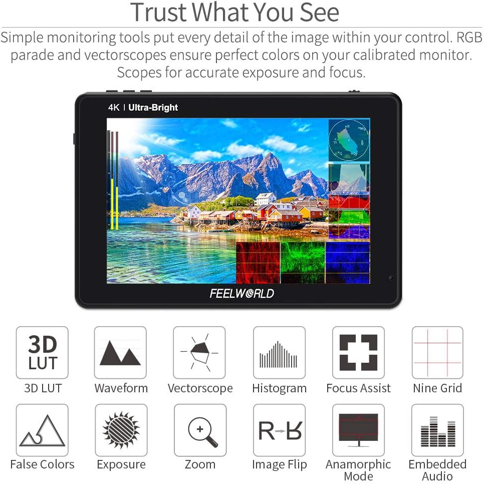 7 Inch 2200nit SDI Touch Screen Camera Field Monitor B56077