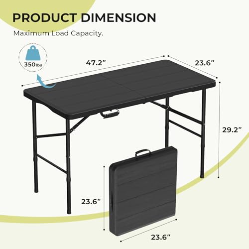 Black 4ft Folding Table P694429