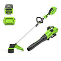 60V 16 String Trimmer & 630 CFM 170 MPH Blower Combo Kit with 2.5Ah Battery & 3 Amp Charger W6400