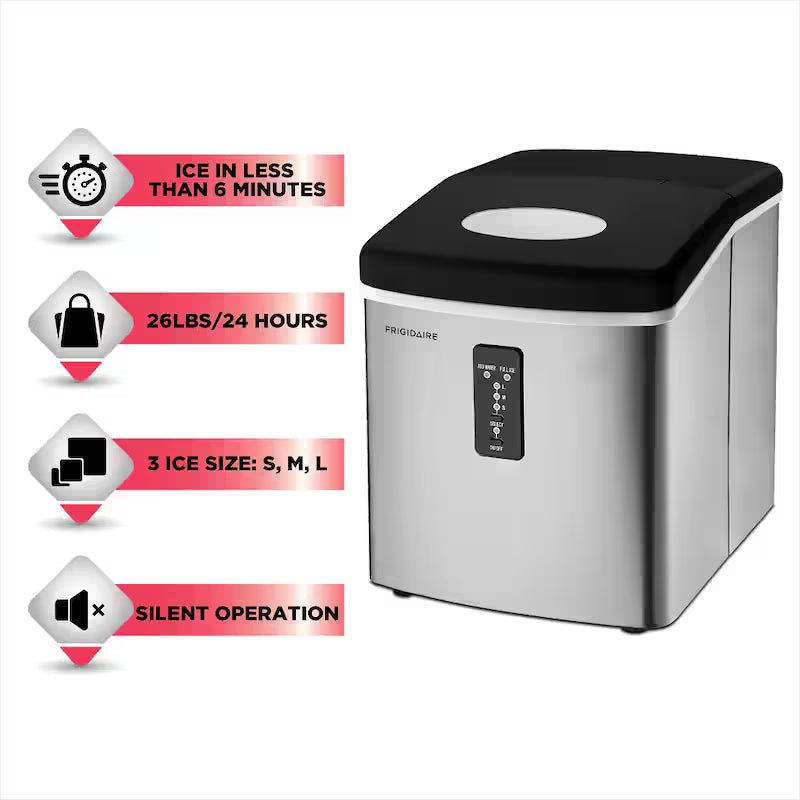 Freestanding Ice Maker in Stainless Steel H699357
