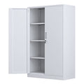 Black 3 Shelf Locking Metal Storage Cabinet A1241