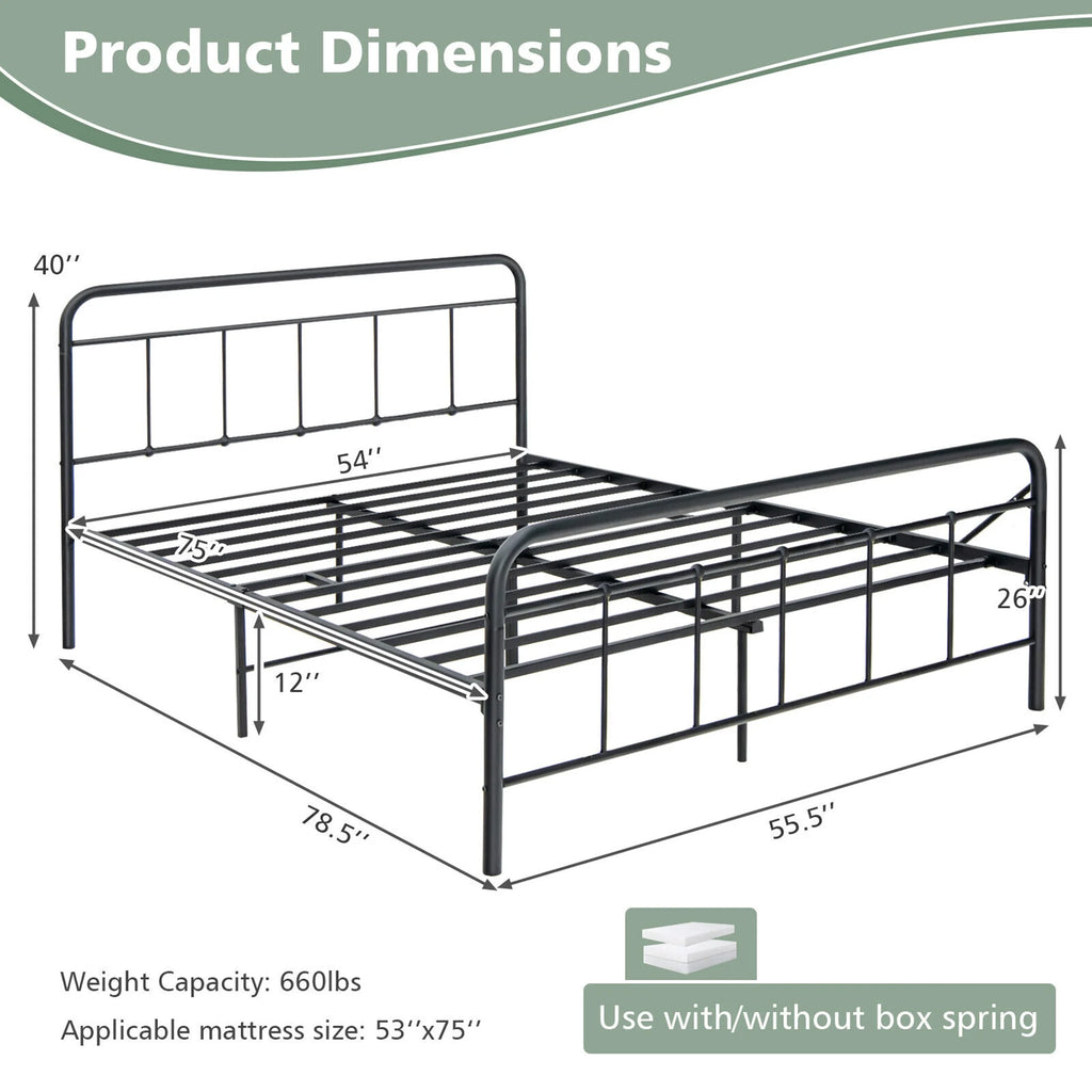 Heavy Duty Metal Platform Bed Frame Q2540