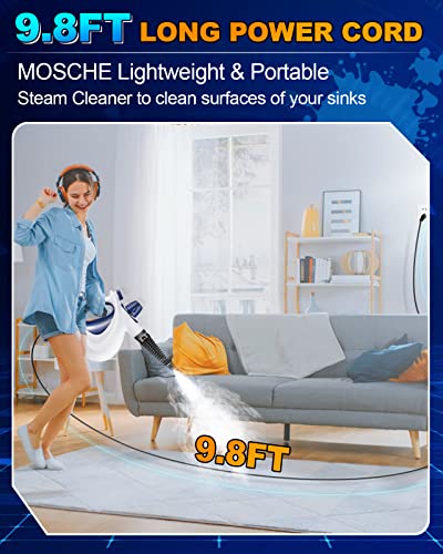 Handheld Pressurized Steam Cleaner with 11-Piece Accessory Set T34049