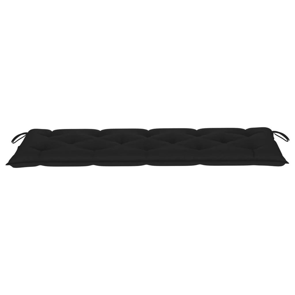 Black Cushion Teak Wood Garden Bench F1332